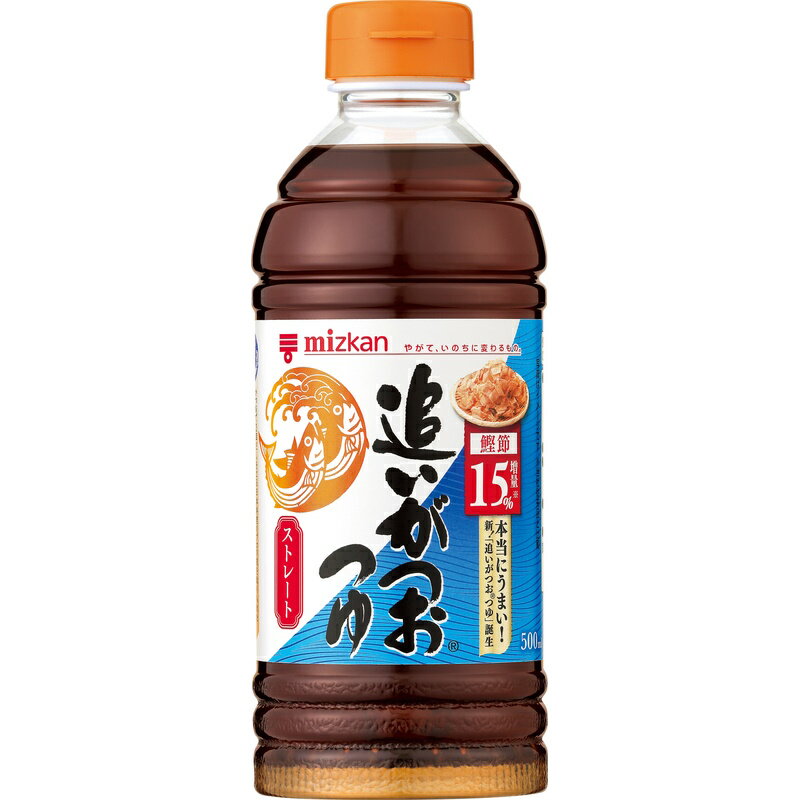 ミツカン 追いがつおつゆ ストレート 500ml 12本 ペットボトル入りのサムネイル