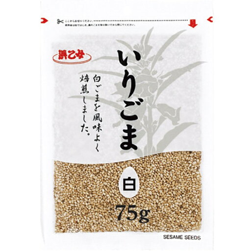 浜乙女 白いりごま チャック付 75g 30個 浜乙女 白いりごま チャック付 75g 30個