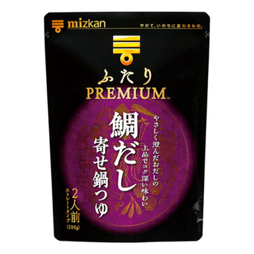 ミツカン ふたりPREMIUM 鯛だし寄せ鍋つゆ 500g×12 (12×1箱) ミツカン 市販用