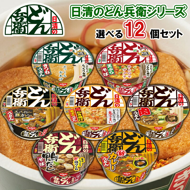 日清 どん兵衛 選べる12個セット きつねうどん 天ぷらそば カレーうどん 肉うどん 鬼かきあげ天ぷら 鴨だしそば 選べるセット 詰め合わせ お買い得 お得 どん兵衛 箱買い 