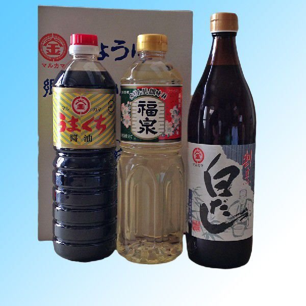 釜田醸造所 マルカマ醤油ギフト【郷里のかおり(S-31)】 調味料 セット 詰め合わせ しょうゆ しょう油 みりん 味醂 白だし 高級 調味料 ご当地 調味料 プレゼント 贈り物 内祝い お祝い ギフトセット