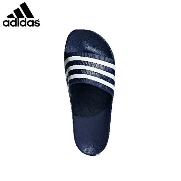 adidas/アディダス オールジャンル シューズ サンダル_シャワーサンダル/2019SSプールの後に大活躍なクッション性に優れたサンダル。泳いだ後のシャワータイムにぴったりな、スポーツサンダル。シンプルでつややかなスリッポンの作りに、アディダスのDNAを継承するスリーストライプスを配している。疲れた足に、クッション性のあるソフトでぜいたくな履き心地を。レギュラーフィットスリッポン構造EVAアウトソールソフトなCloudfoamフットベッド軽い履き心地の速乾素材■生産国■ベトナム■品質素材■《アッパー》合成皮革 　《アウトソール》合成底■カラー■ダークブルー/ランニングホワイト/ダークブルー送料別途ネコポス不可：宅急便でご注文くださいadidas/アディダス オールジャンル シューズ アディレッタ_アクア この商品の別色バリエーション