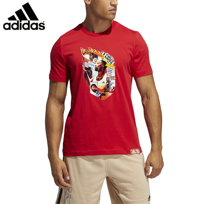 adidas/アディダス バスケットボール トップス [25868-gn9000 デイムアブストラクション半袖Tシャツ] 半袖_Tシャツ_NBA_ダミアンリラード2021SS 【ネコポス対応】