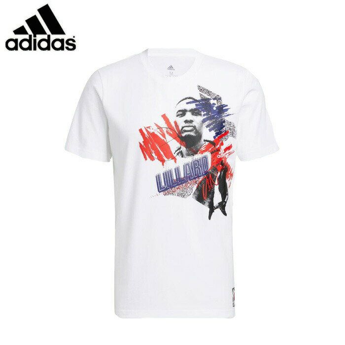 adidas/アディダス バスケットボール トップス [zl581-hc6812 デイムアブストラクショングラフィック半袖Tシャツ] Tシャツ_半袖_NBA_ダミアンリラード/2022SS 【ネコポス不可】