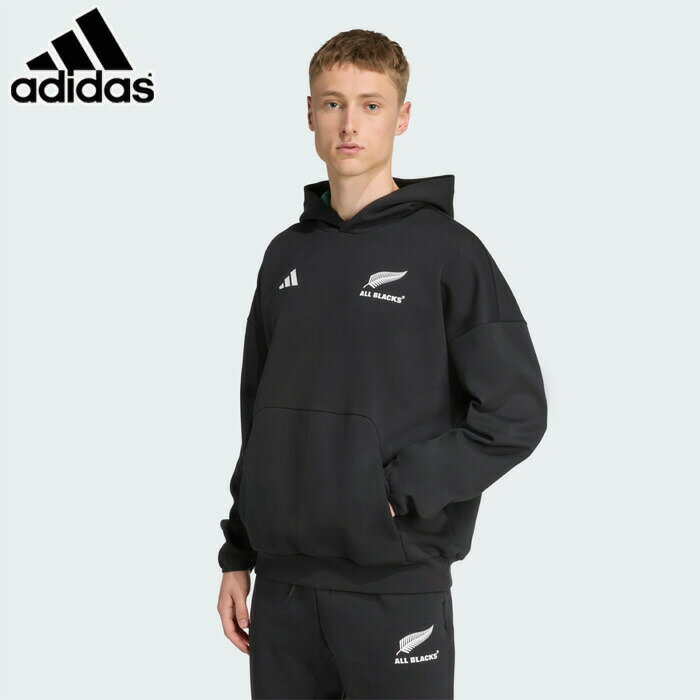 追跡便【adidas】ラグビーフード付きスウェットシャツ ブラック juv75-jm9644_1.jpg