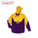 mitchell&ness/ミッチェルアンドネス バスケットボール トップス [hfzpmg18020-lalpurp1 Half_Zip_Anorak_Los_Angeles_Lakers] ハーフジップ_LosAngelesLakers_M&N 【ネコポス不可】