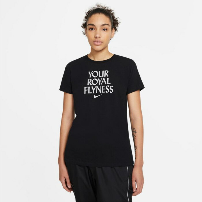 NIKE/ナイキ バスケットボール トップス Tシャツ_半袖_レディース_ウーマン/2021SSバスケットボールの王者。ナイキ Dri-FIT　バスケットボール Tシャツを着て胸を張ろう。あらゆるシーンに対応するクルーネックは、柔らかく軽量な素材で速乾性テクノロジーを搭載。柔らかくて軽いコットン素材が、普段着にも最適。ゆったりとしたフィット感で、楽に着こなせる万能なシルエット。スタンダードなフィット感リブ仕様のネックバンドプリントグラフィック■生産国■■品質素材■コットン57％、ポリエステル43％■カラー■ブラックNIKE/ナイキ バスケットボール トップス ウイメンズシーズナルS/STシャツ