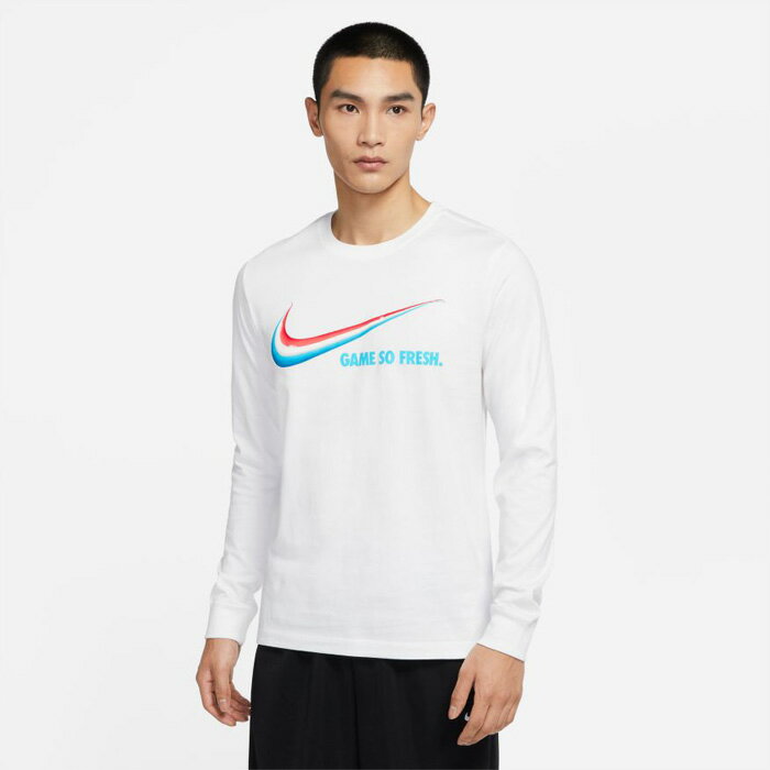 NIKE/ナイキ バスケットボール トップス [dn2998-100 ハイブリッドスウッシュフープスL/STシャツ] Tシャツ_ロングTシャツ_ロンT_長袖_部活_練習着/2022SS 【ネコポス対応】