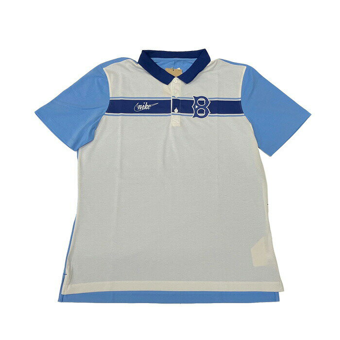 NIKE/ナイキ 野球 トップス [nkgp-19nr-kb-00d Men'sNikeRewindStripePolo] _MLB_メジャーリーグ_ポロシャツ_半袖【ネコポス対応】ロサンゼルス　ドジャース　前身　ブルックリン　ドジャースのB
