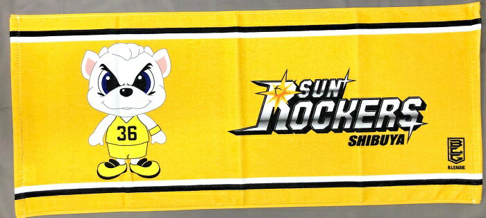 ジャスティス バスケットボール アクセサリー [blg34119 フェイスタオル] タオル_Bリーグ_SUNROCKERS_サンロッカーズ渋谷