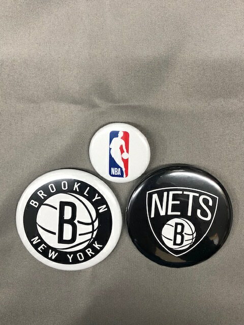 ジャスティス バスケットボール アクセサリー  缶バッジ_NBA_バッジ_ブルックリンネッツ 