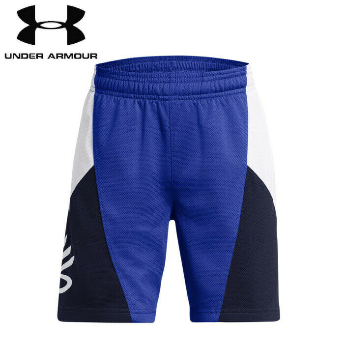 under_armour/アンダーアーマー バスケットボール パンツ [1380334-401 カリースプラッシュショーツ] キッズ・ジュニアサイズ_子供サイズ_ステファン・カリー_バスパン/2024SS【ネコポス対応】