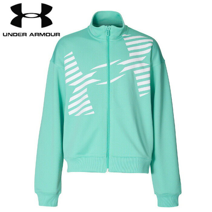 under_armour/アンダーアーマー トレーニング トップス [1384691-482 UAトラックジャケット] ガールズ_フルジップ_ジャケット_アウター_上着/2024SS【ネコポス不可】