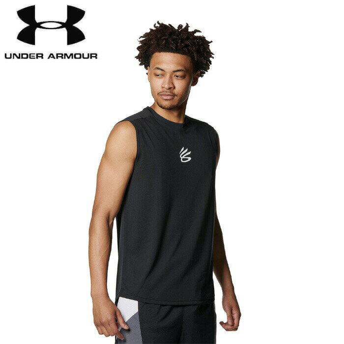 under_armour/アンダーアーマー バスケットボール トップス [1384721-001 カリーテックロゴスリーブレスシャツ] ノースリーブ_ステファン・カリー/2024SS 【ネコポス対応】