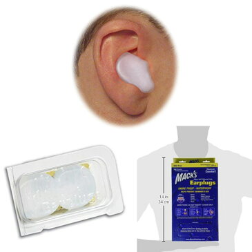 Macks Pillow Soft Ear Plugs 【200ペア】マックスピローソフト ホワイトシリコン耳栓【送料無料】イヤープラグ仕事、睡眠、安眠確保、勉強、いびき対策、生活騒音、飛行機での不快感、お風呂、プール、水の浸入を防ぎ耳を守るイヤープラグ