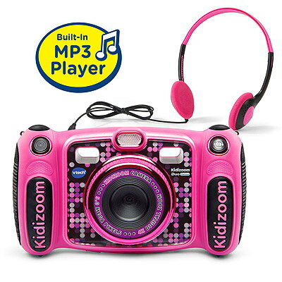 VTech Kidizoom Camera DUO 5.0 Deluxe ピンクDigital Selfie Camera with MP3 Player and Headphones Pink【送料無料】 訳あり：箱破損MicroSD対応 子供用トイカメラ キッズ用デジタルカメラM…