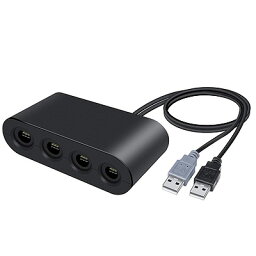 Lrego ゲームキューブコントローラー用 接続タップ 4ポートWiiU Switch PC USB コントローラ接続タップ【送料無料】NS Wii UとPCで使えるマルチタップGAME CUBE接続タップ