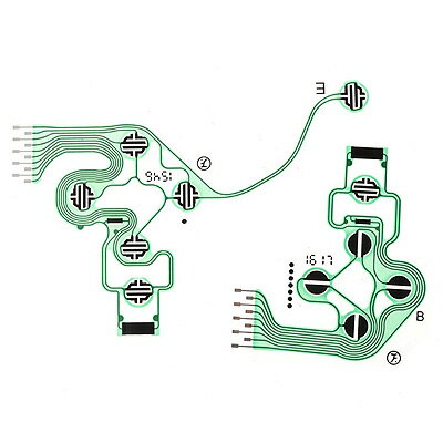 PS4 ＜導電性フィルム＞キーパッド JDS-030フレックスリボンケーブル回路基板交換部品PS4 デュアルショック用 【メール便のみ送料無料】 グリーンドライバーは付属無し 説明書無し※代引き・ニッセン後払いできません