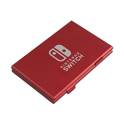 Nintendo Switch ゲームカード 収納ケース 6in1アルミケース 赤【メール便のみ送料無料】NS ニンテンドースイッチ耐摩耗性と耐久性ゲームカードホルダー※代引き ニッセン後払いできません