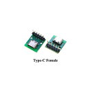 マイクロ USB Type C【メス】コネクター 変換 基板 1個 6pin Micro USB Type-C female プラグ メスソケット コネクター ...