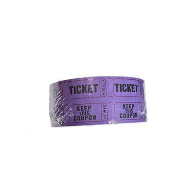 DRINK TICKET ドリンクチケット ダブル 1000 パープル 【訳あり：やぶれ】Consecutively Numbered Double Ticket Roll purple 1000 Tickets Roll【定形外郵便のみ送料無料】並行輸入品 連続して番号が付けられたダブルチケットロール。1000チケット