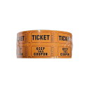 DRINK TICKET ドリンクチケット ダブル 1000 オレンジ Consecutively Numbered Double Ticket Roll Red 1000 Tickets Roll【定形外郵便のみ送料無料】並行輸入品 連続して番号が付けられたダブルチケットロール。1000チケット