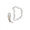 南京錠 ソーンチェーン ネックレス セット ステンレス アクリル錠: クリア ゴシックタイプ チェーン 錠 ネックレス セット【定形外郵便のみ送料無料】推し活 ロック ペンダント アクセサリー チェーン ネックレスサブカル系 V系 地雷系 メンヘラ 病み