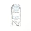 多機能幾何定規 多機能描画定規 図形 定規 ツール <小学校中学校タイプ> 回転円 360度 1度刻み 製図定規 多目的分度器 【定形外郵便のみ送料無料】持ち運...