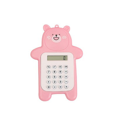 定形外郵便のみ送料無料。 サイズ 約6.5×9.7×0.8cm 素材 プラスティック 小型の電卓　ミニ電卓 かわいいくま型 ミニクマ 8桁ディスプレイ 基本的な計算機 ミニ電卓 小さくて軽い、持ち運びが簡単です。 直径約1.5mmの紐通し穴がついています。 ※電池保証はございません。返品交換は対象外となります。
