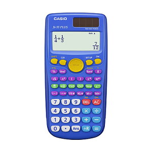 CASIO FX-55PLUS ブルー 電卓 分数計算機FX55PLUS Fraction Scientific Calculator 【定形外郵便のみ送料無料】バッテリーバックアップ付き ソーラー プラス※電池別売り 並行輸入品※代引き・ニッセン後払いできません