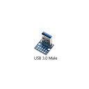 マイクロ USB 3.0【オス】コネクター 変換 基板 10穴 Micro USB maleプラグ オスソケット コネクター 【メール便のみ送料無料】 修理 説...