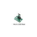 マイクロ USB 【オス】コネクター 変換 基板6穴 Micro USB maleプラグ オスソケット コネクター 【メール便のみ送料無料】 修理 説明書無し ...