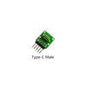 マイクロ USB Type C【オス】コネクター 変換 基板 5pin Micro USB Type-C maleプラグ オスソケット コネクター 【メール便のみ送料無料】 修理 説明書無し 箱無し ※代引き・ニッセン後払いできません(2)