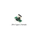 マイクロ USB Type C【メス】コネクター 変換 基板2pin Micro USB Type-C femaleプラグ メスソケット コネクター 【メール便のみ送料無料】 修理 説明書無し 箱無し ※代引き・ニッセン後払いできません(2)