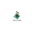 USB 2.0 【オス】 コネクター 変換基板WP-121X2PH6 5穴 USB maleプラグ オスソケット コネクター 【メール便のみ送料無料】 修理 説...