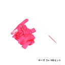 ダンスリボン(2m)ローズ 6本セット 【メール便のみ送料無料】新体操リボンセット 体操専用2メートル 子供の専用スポーツ用具※代引き・ニッセン後払いできません