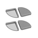 机エッジ 保護カバー 4個セット グレー コーナーガード シリコーンプロテクター 【メール便のみ送料無料】【訳あり:パッケージ無し】簡単取り付け 机や家具の角に貼り付け ※海外品のため粘着力弱いです。