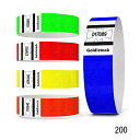 Goldistock Wristbands 200 5色 リストバンド200本 番号入 使い捨て 約17mm幅【メール便のみ送料無料】並行輸入 Tyvek Wristbands