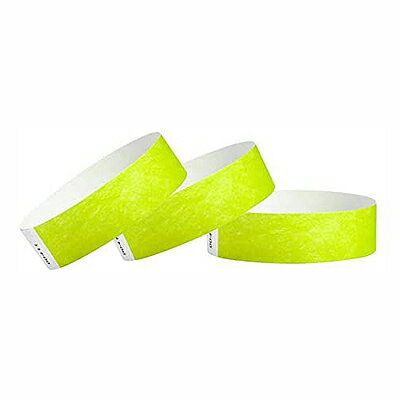 Wristco イベント用リストバンド 500本 使い捨てライムグリーン通し番号入 19mm(3/4 ...