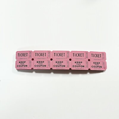 Consecutively Numbered Double Ticketピンク パーティーチケット 100枚 訳あり【定形外郵便のみ送料無料】並行輸入品　pinkDRINK TICKET ドリンクチケット　少量数枚テープを外した際の糊がついています※通し番号は画像の物とは異なります