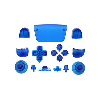 PS5 用 カスタム Mod キット 交換用ボタン クリアブルー 無地【メール便のみ送料無料】ドライバー無し・説明書無し Playstation 5 コントロー...