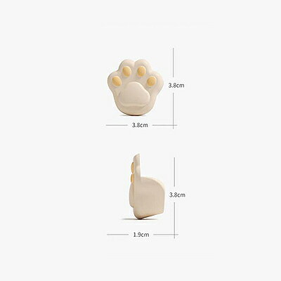 机エッジ シリコン保護カバー 猫の足 【グレー 肉球】 1点 シリコーンプロテクター 【定形外郵便のみ送料無料】簡易包装簡単取り付け 机や家具の角に貼り付け コーナーガード 両面テープ付き※1コーナー分となります