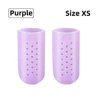 足指サポーター メッシュ XSサイズ 2個入り パープル シリコン【定形外郵便のみ送料無料】足指サポートフットケア 足指・爪のトラブルの保護つま先 プロテクター 指キャップ足指の保護 衝撃吸収 洗えて清潔 ※代引き・ニッセン後払いできません