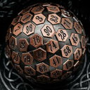 多面体サイコロ 100面 1個 メタル Ancient Copper ( 黒みがかったブロンズ ) 箱入り ※ 収納巾着 無し 100面体 100面のサイコロ ...