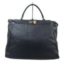 フェンディ(FENDI) 8BN210 ピーカブー ラージ 2way ハンドバッグ ショルダーバッグ レディース (カラー：ブラック) 【Bランク】【中古】