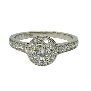 ヴァンクリーフ&アーペル(Van Cleef & Arpels) イコーヌソリティア ダイヤモンド リング リングサイズ:49(実寸:約9号) 約3.3g (刻印詳細:VCA PT950 49 JC******) リング/指輪 【中古】【ABランク】