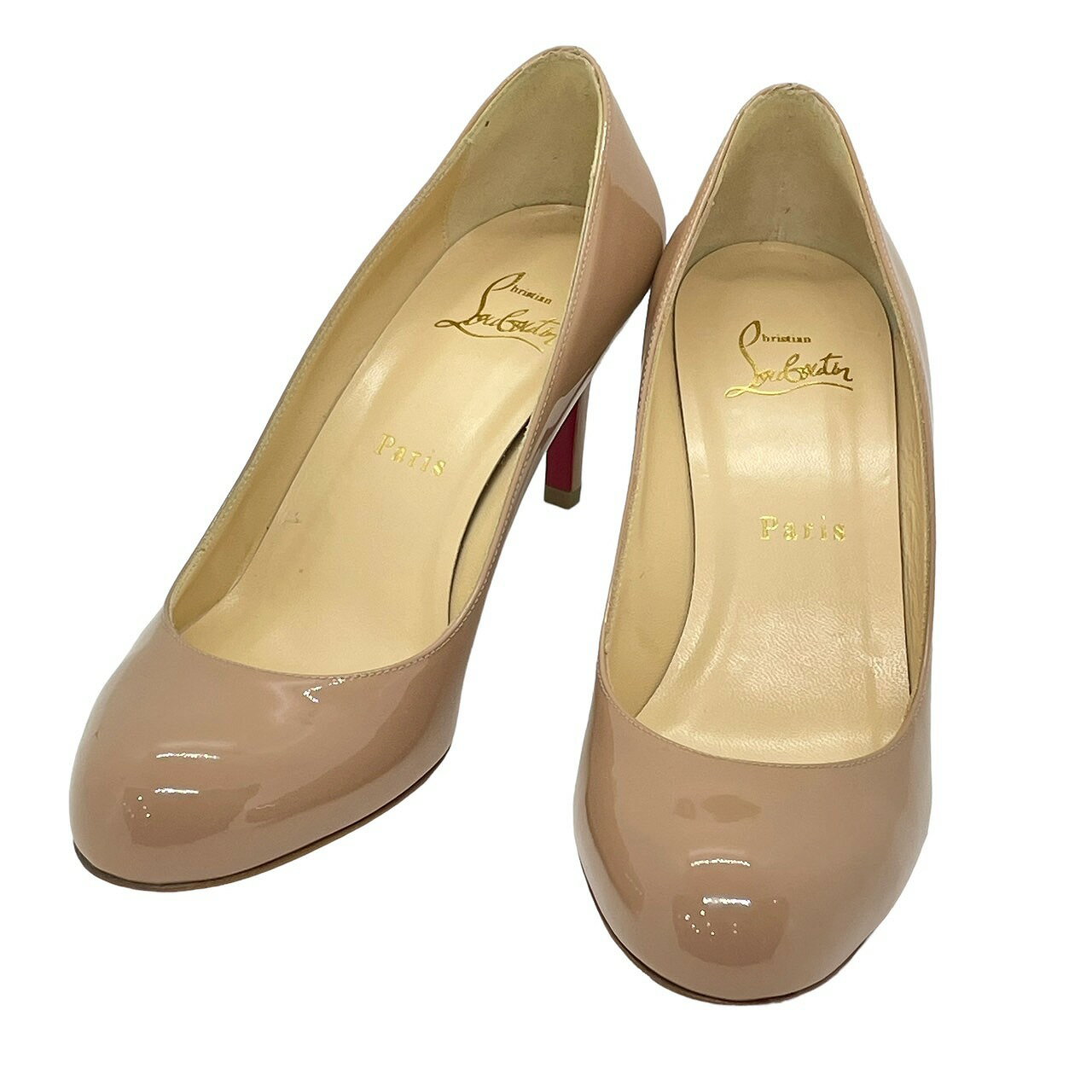 【楽天スーパーSALE】クリスチャンルブタン(Christian Louboutin) 3080363 SIMPLE PUMP 70 PATENT CALF パンプス レディース 37.5（約24.5cm） (カラー：PK20 NUDE 6248 ベージュ系) 【SAランク】【中古】