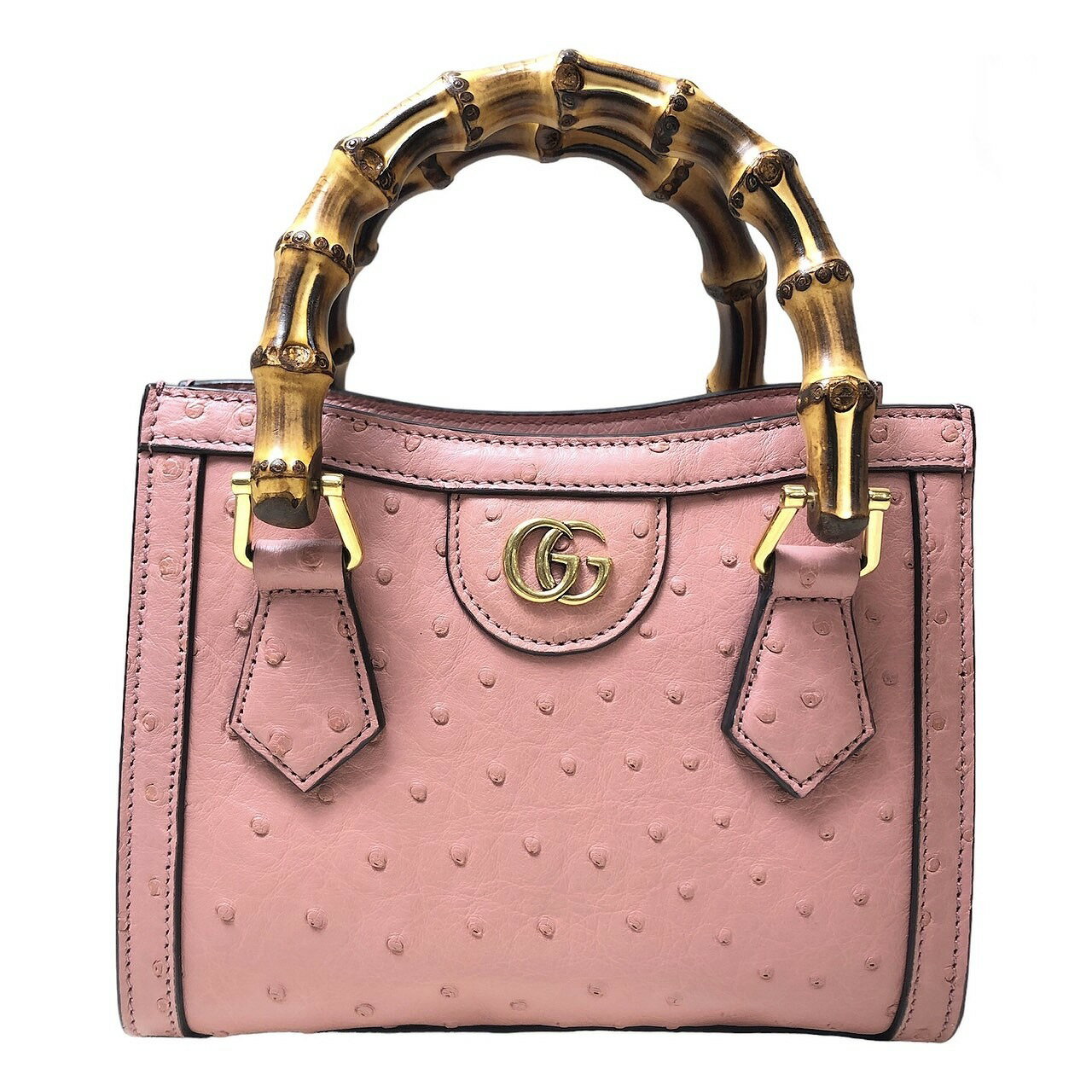 グッチ(GUCCI) 655661 ダイアナ 2WAY ミニトート ハンドバッグ ショルダーバッグ レディース (カラー：ピンク系) 【Aランク】【中古】