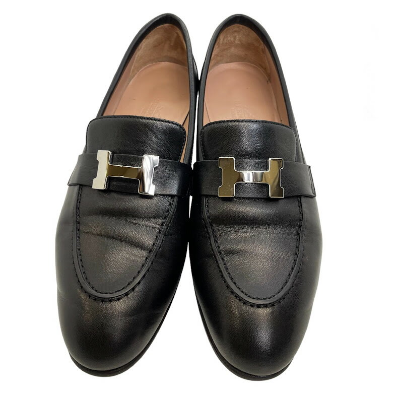 エルメス(HERMES)  H172108Z モカシン コンスタンス パリ H金具 ローファー 23cm~23.5cm レディース (カラー：ブラック/シルバー金具) 【Aランク】【中古】のサムネイル