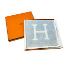エルメス(HERMES) カレタオル アヴァロン ハンドタオル レディース (カラー:ブルーグラシエ) 【SAランク】【中古】